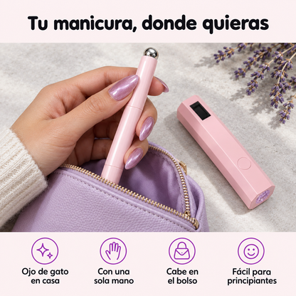 Manicura ojo de gato donde quieras: cabe en el bolso y se aplica con una mano