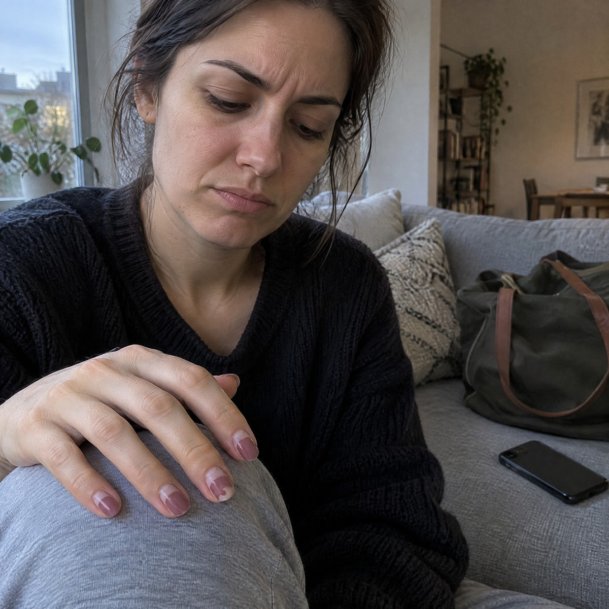 Uñas con el semipermanente crecido